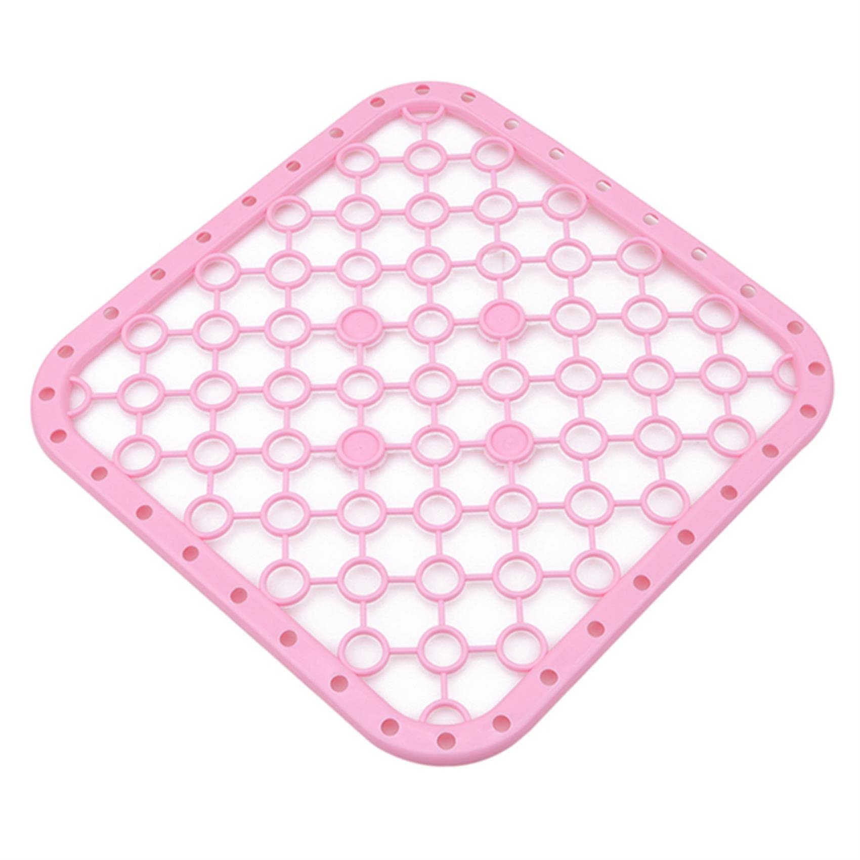 Bayetss Washable Plastic Placemats - Heat Resistant & Drip Proof Kitchen Table Mats for Dining Room, Home Decor (Pink) | Perfect for Family Meals, Dinner Parties & Everyday Use