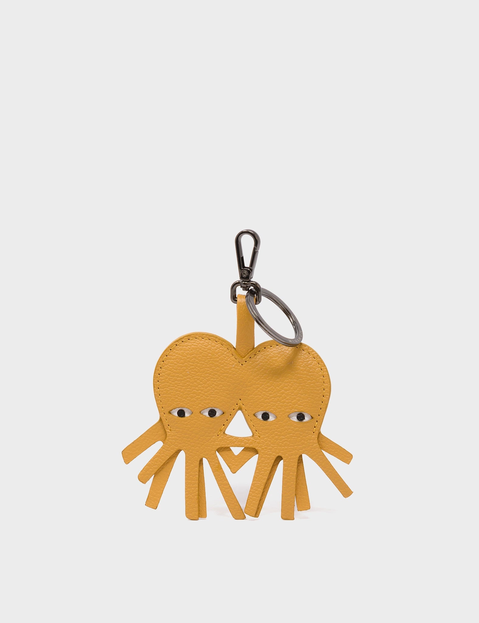 Octotwins Charm - Golden Glow Leather Keychain for Women & Men, Cute Octopus Key Ring for Backpacks, Bags, Wallets & Gifts - Trendy Accessory for Everyday Use