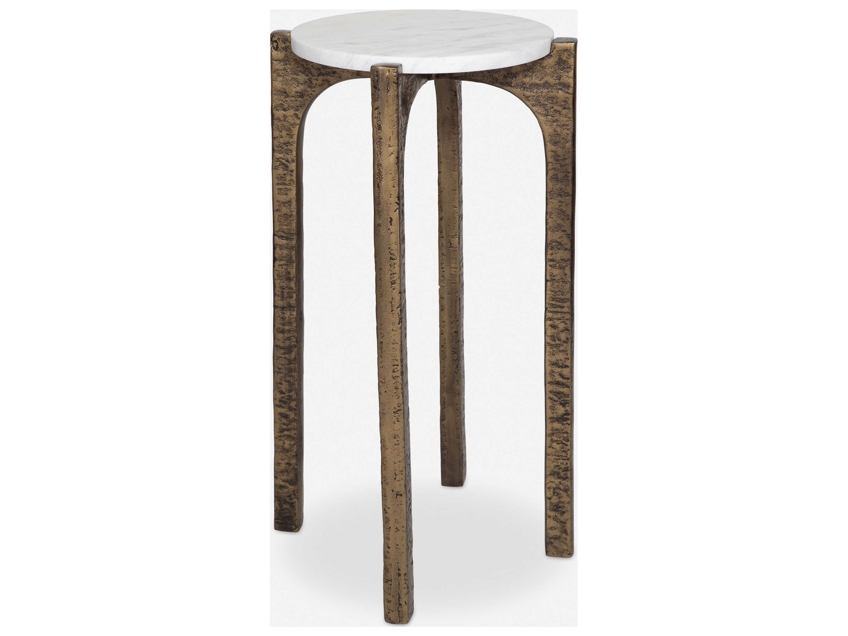 Elegant Marble and Brass Drink Table - Modern Side Table for Living Room, Bedroom, or Patio - Perfect for Coffee, Cocktails, and Home Decor