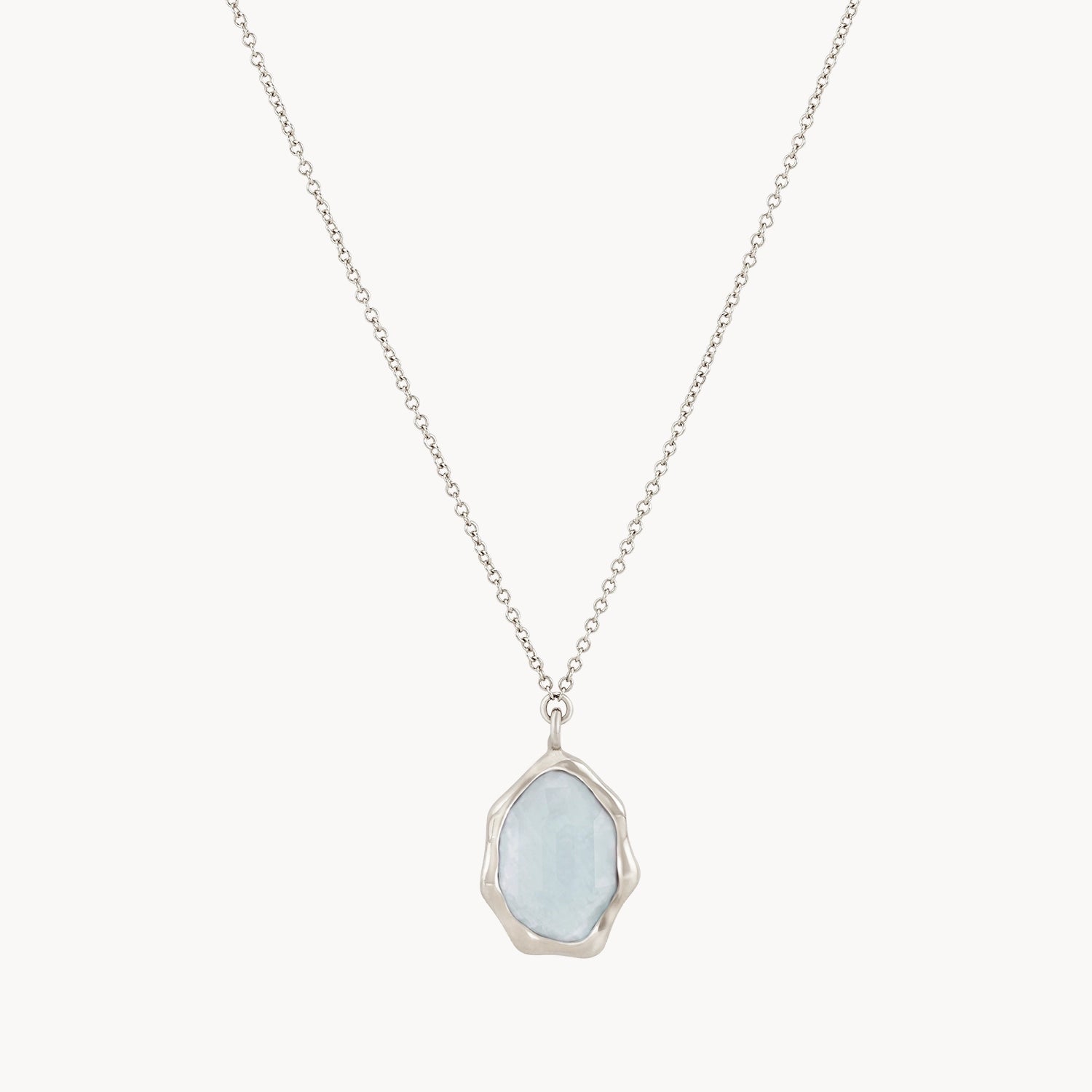 Blue Chalcedony Mood Necklace in Sterling Silver | Healing Crystal Jewelry for Stress Relief & Emotional Balance | Perfect for Meditation, Yoga & Everyday Wear