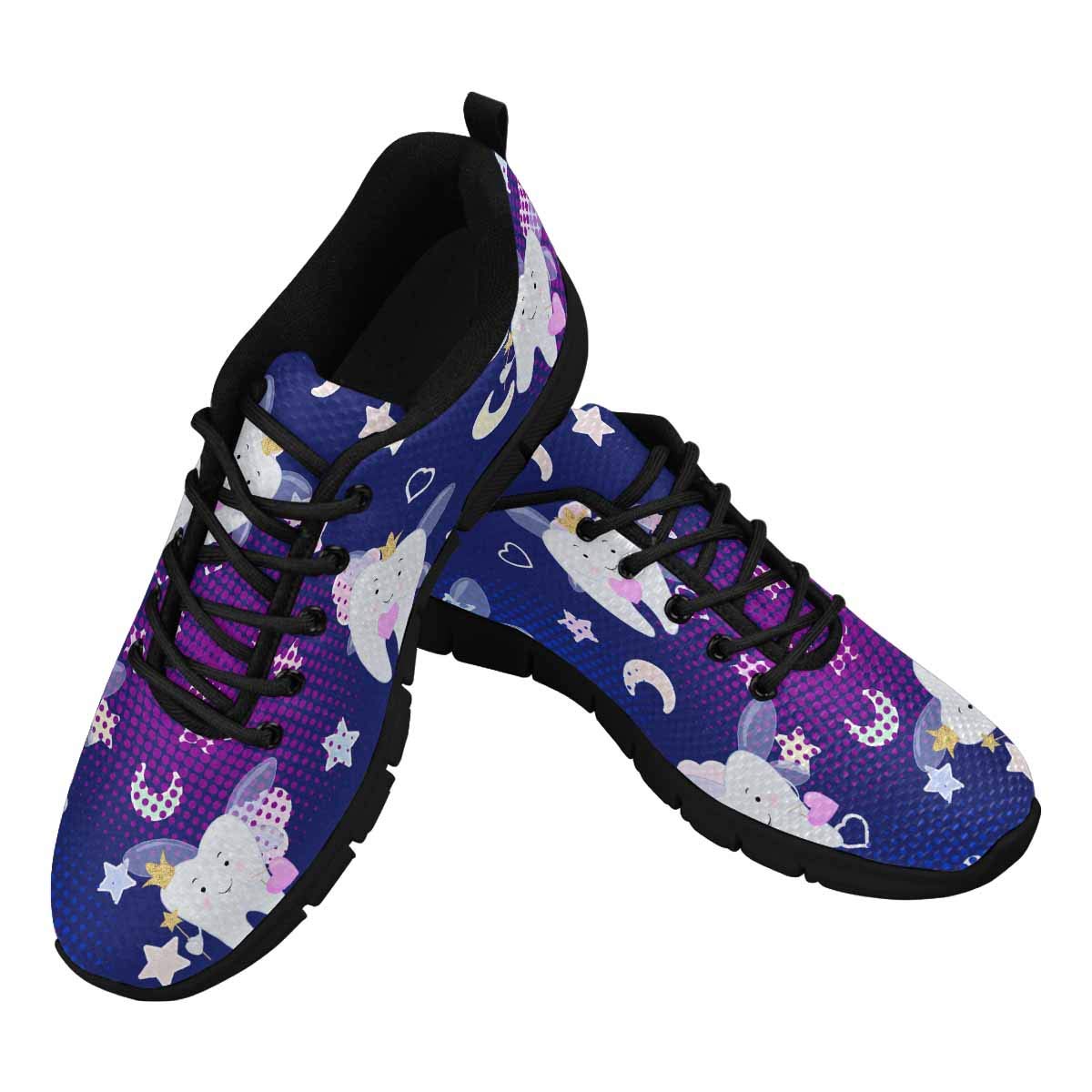 InterestPrint Tooth Fairy Cartoon Women's Running Shoes - Lightweight Athletic Sneakers for Walking, Jogging & Gym Workouts - Comfortable Casual Shoes for Women's Fitness & Daily Wear