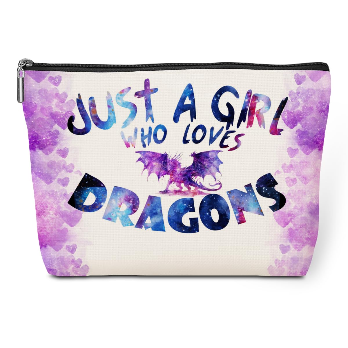 Funny Dragon Cosmetic Bag - Cute Makeup Pouch for Women & Girls - Perfect Gift for Dragon Lovers, Bestie, Sister & Coworkers - Great for Birthday, Christmas & Friendship Day - Ideal for Travel, Gym & Daily Makeup Storage