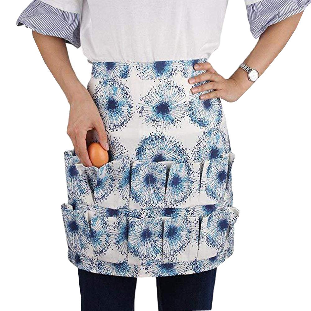 **Egg Collecting Apron with 12 Pockets - Durable Stitching for Hens, Ducks, Geese & Chicken Eggs - Perfect for Farm Harvesting, Gardening & Poultry Care**