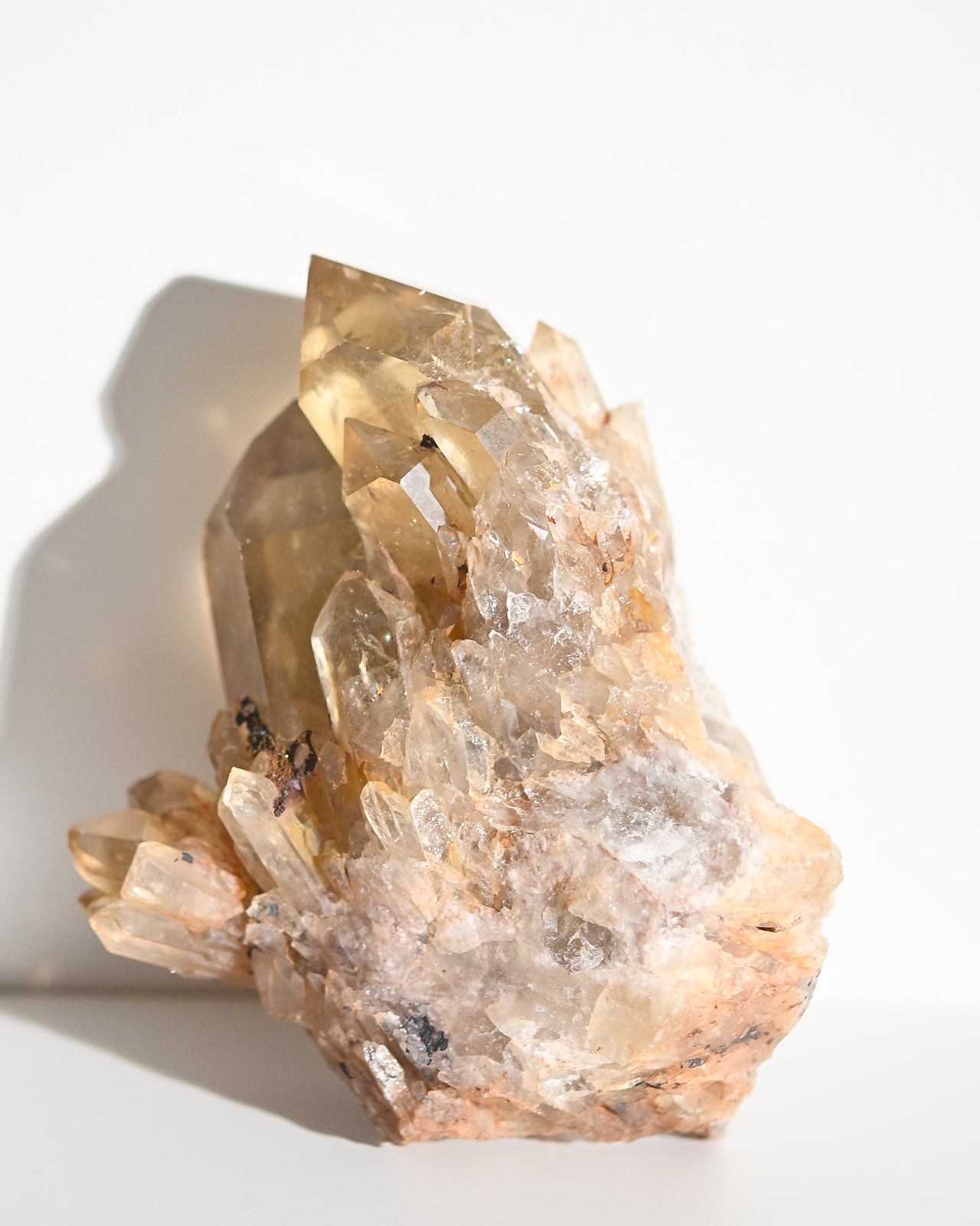 Natural Elestial Citrine Crystal Cluster - 1.2lb Raw Healing Stone for Meditation, Reiki, Chakra Balancing & Home Decor