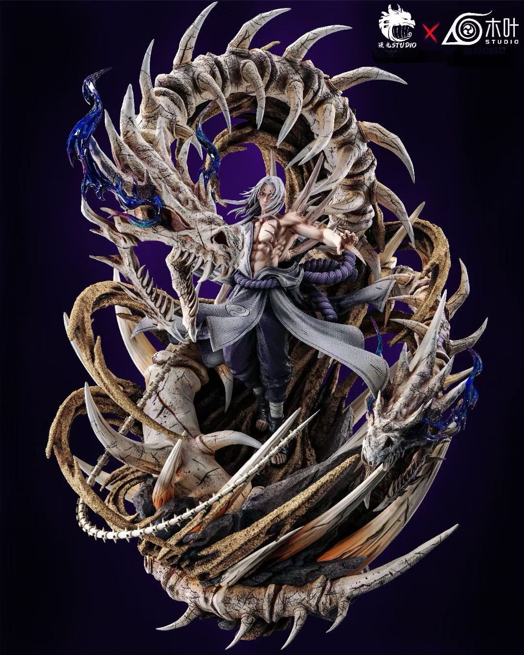 Kimimaro Cursed Seal of Earth Cosplay Costume | Mu Ye x Yao Guang | Naruto Shippuden Anime Outfit for Halloween & Comic Con
