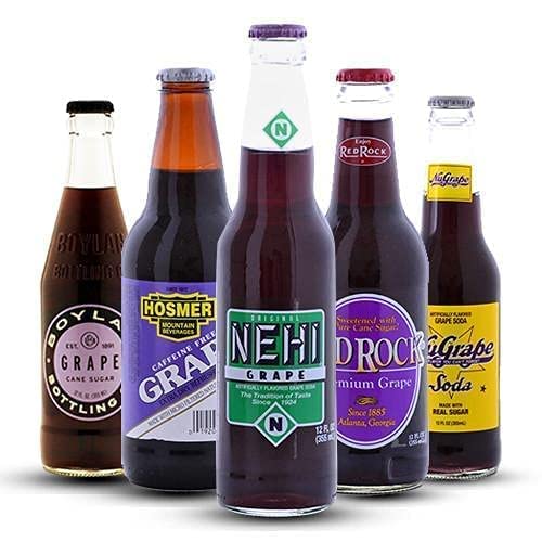 Ultimate Craft Soda Beverage Sampler - 24-Pack Mixed Variety Case with Gourmet Sodas from Across USA - Choose Your Flavor (12oz Bottles, Grape Soda) - Perfect for Parties, Gifts & Home Refreshment