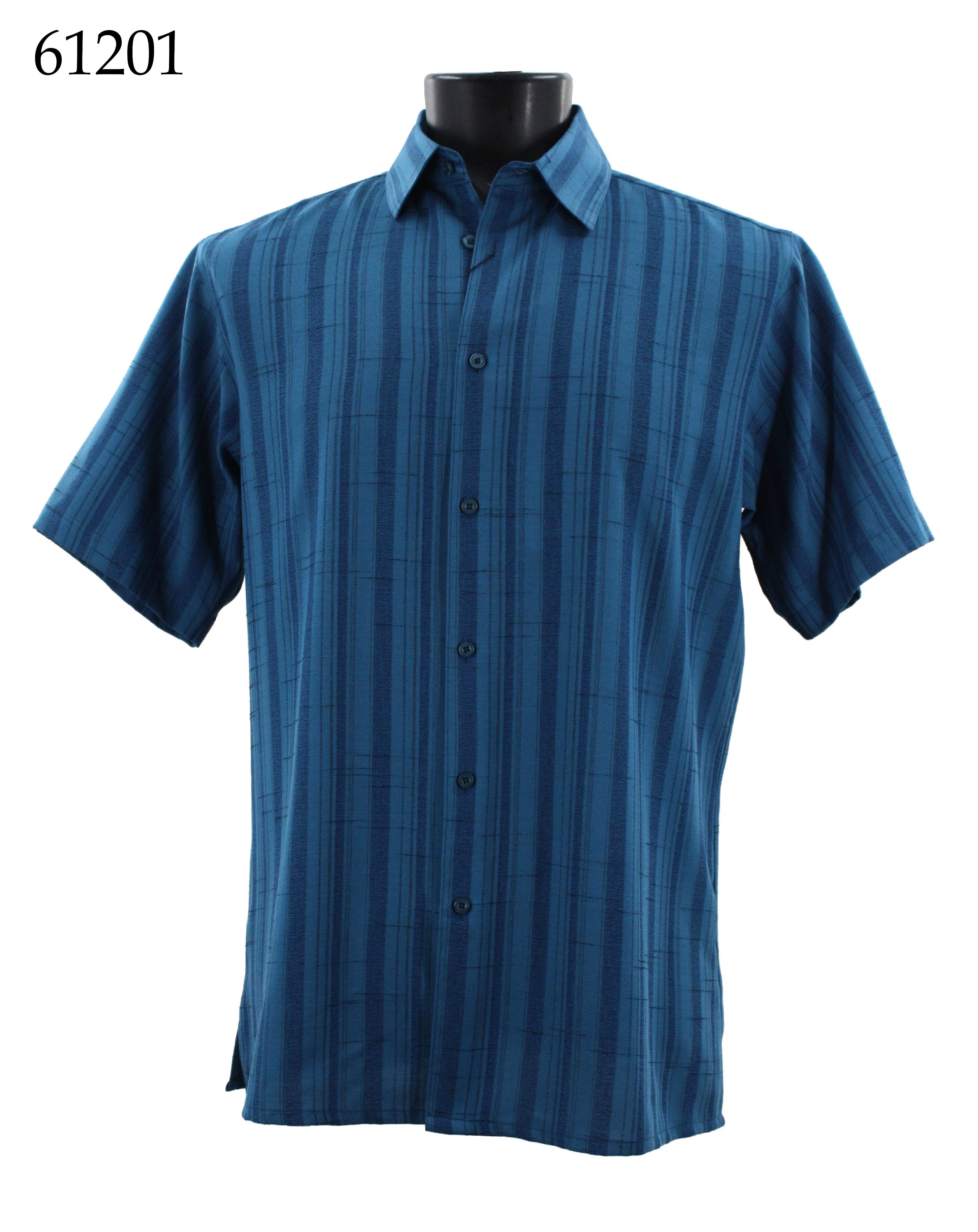 Bassiri Men's Casual Short Sleeve Shirt 61201 - Breathable Cotton Summer T-Shirt for Outdoor Activities, Travel & Everyday Wear