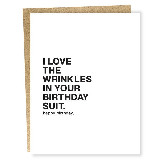Funny Birthday Suit Card - Hilarious Birthday Greeting Card for Adults - Perfect for Friends & Coworkers - Office Humor & Party Gifts
