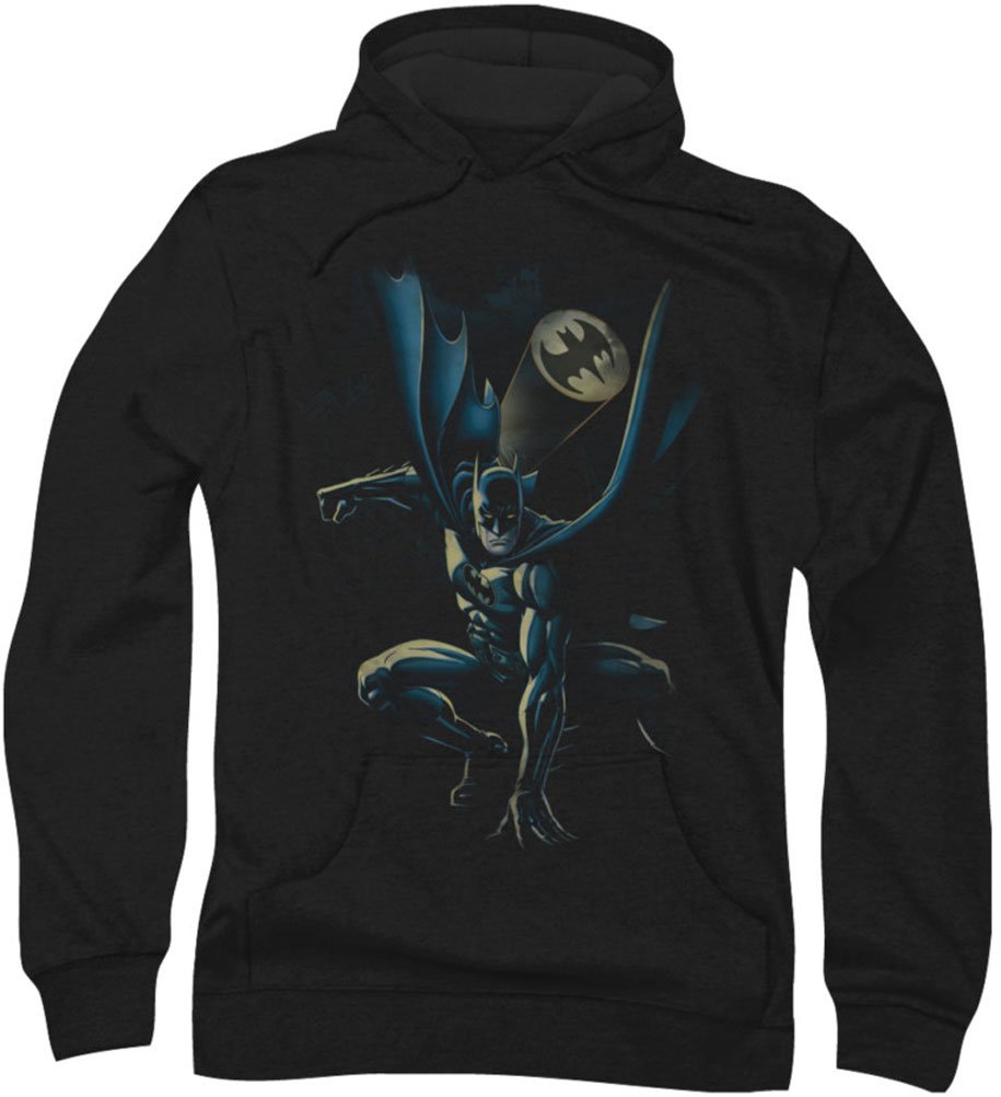 Batman Calling All Bats Hoodie for Men - Superhero Graphic Pullover Sweatshirt - Perfect for Cosplay, Comic Con & Casual Wear