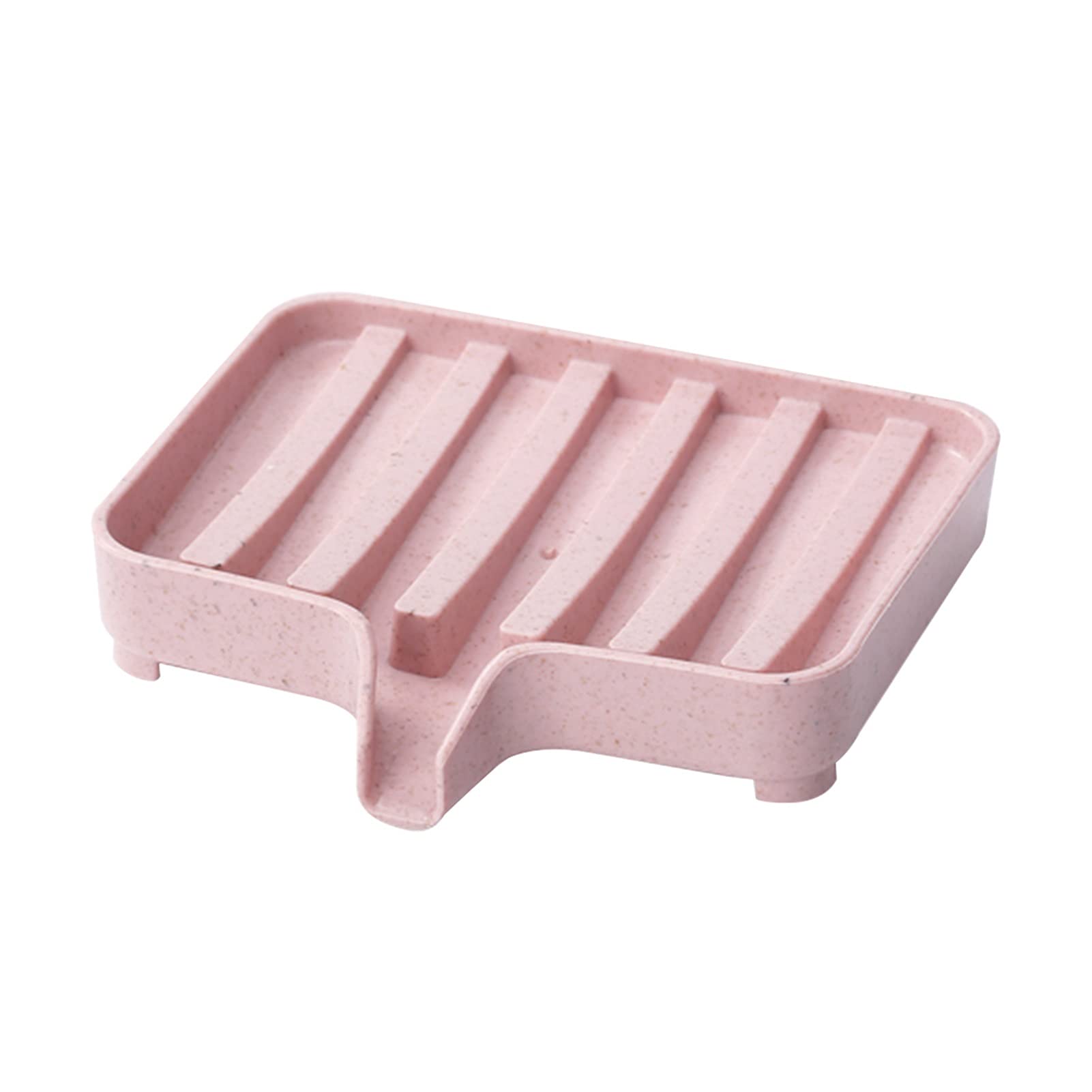 Pink Soap Dish Holder with Drain Tray - Bathroom & Kitchen Soap Storage Box for Shower, Sink Countertop - Durable, Easy to Clean Bath Accessories (1 Pack) - Perfect for Organizing Soaps in Home, Hotel, or Spa