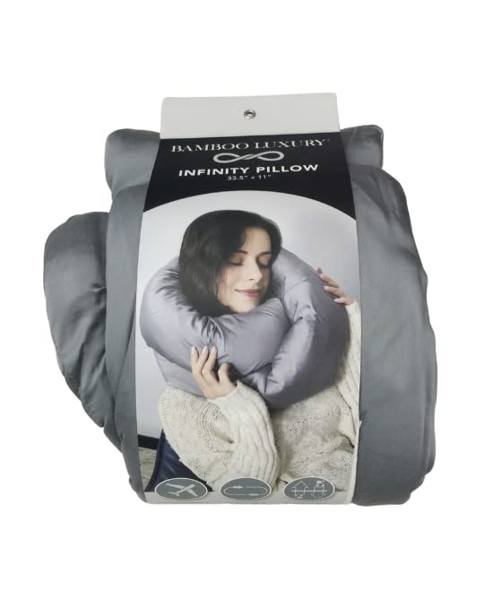 Compact Travel Size Neck Pillow - Bamboo Luxury Sleeping Support for Airplanes, Cars & Home Use - Essential Travel Accessories