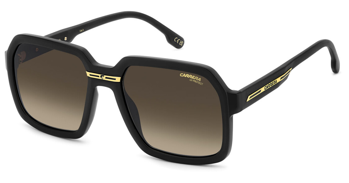 Carrera Victory C 08/S 003 86 Matte Black Men's Sunglasses for Men - Polarized UV Protection - Fashionable Black Brown Green Frame - Perfect for Driving, Outdoor Sports & Summer Activities