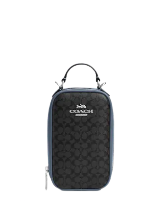 Coach Eva Phone Crossbody Bag in Colorblock Signature Canvas - Stylish & Compact for Everyday Use, Work, and Travel