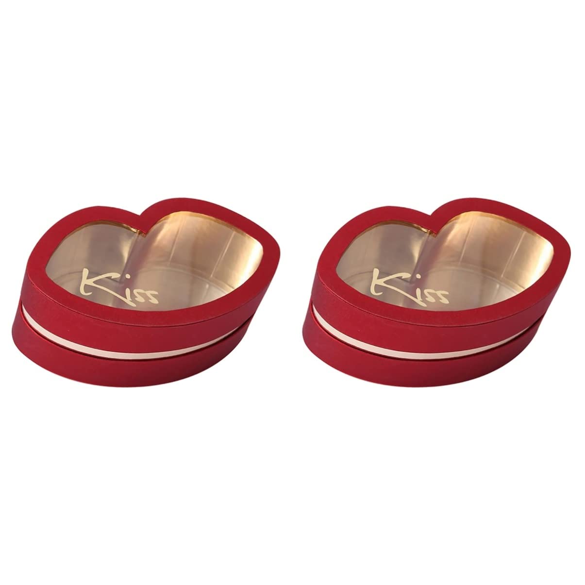 Cabilock 2-Piece Red Heart-Shaped Valentine's Day Storage Box Set - Romantic Gift Box for Jewelry, Love Letters & Keepsakes - Perfect for Valentine's Day, Anniversaries & Special Occasions