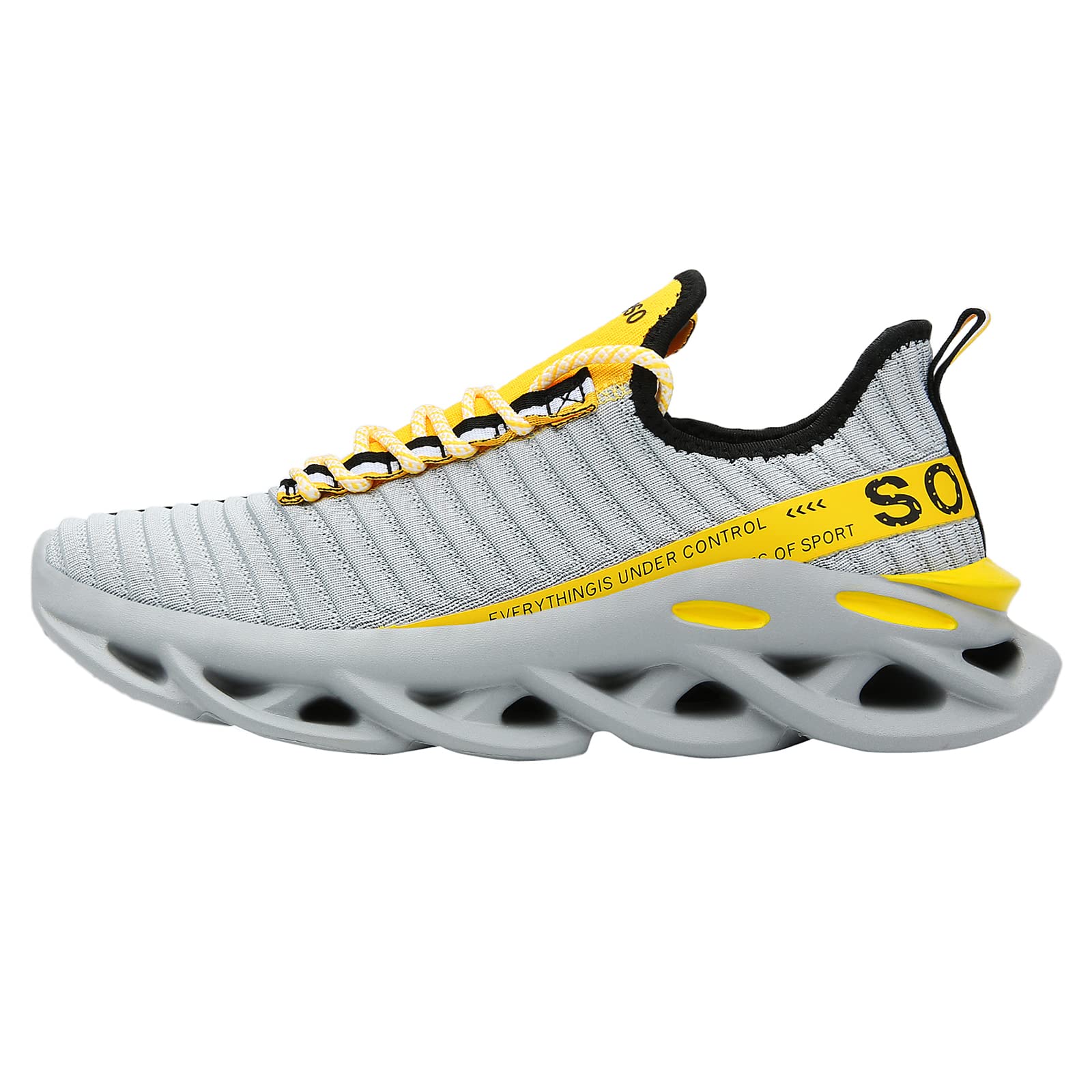 FUSHITON Men's Lightweight Breathable Mesh Walking Shoes - Fashion Sneakers for Jogging, Running & Tennis - Comfortable Casual Athletic Shoes for Daily Wear, Gym Workouts & Outdoor Activities