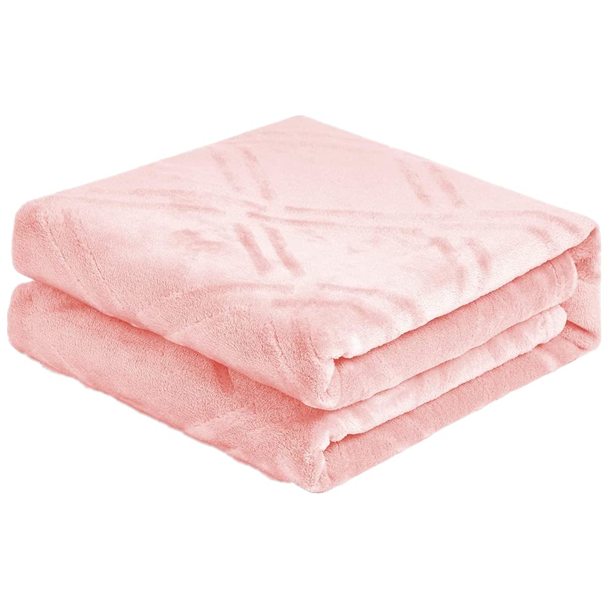 COCOPLAY Soft Pink Flannel Throw Blanket for Couch - 30x40 Inches - Cozy Lightweight Blanket for Sofa, Bed, Travel & Gifts