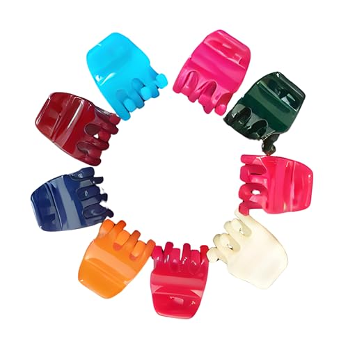 Elegant Hair Claw Clips for Women - 9 Piece Set (Multiple Colors) - Perfect for Updos, Ponytails & Everyday Hairstyles