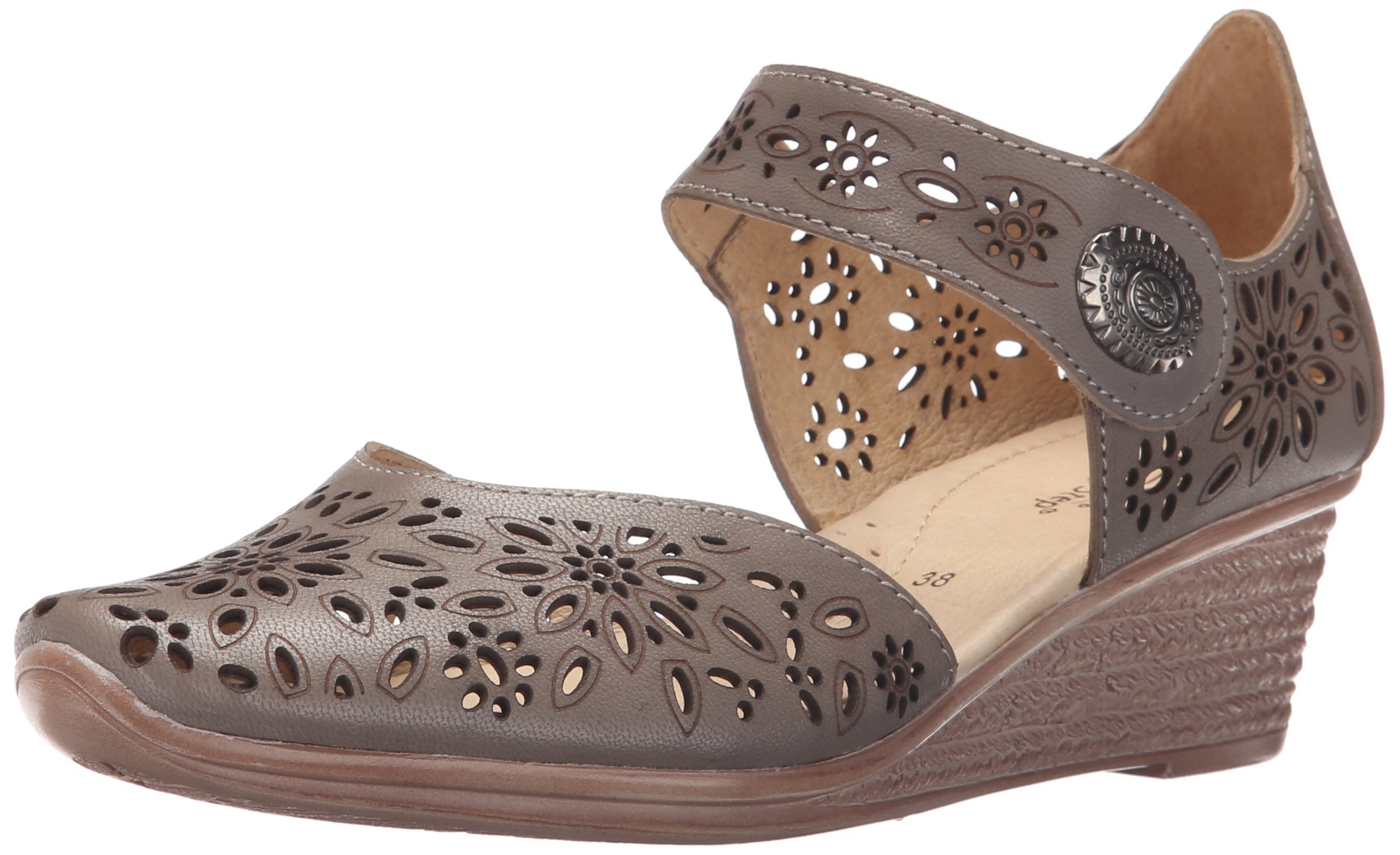 Spring Step Women's Nougat Wedge Sandal - Comfortable Summer Casual Shoes for Walking, Beach & Outdoor Activities | Breathable Slip-On Design with Cushioned Footbed