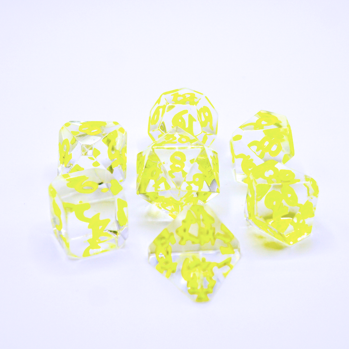 7 Piece RPG Dice Set - Avalore Isa Sunbeam Polyhedral Dice for Dungeons & Dragons, Pathfinder, MTG - Perfect for Tabletop Gaming & Role-Playing Adventures