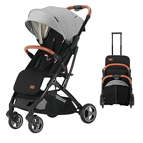 Blahoo Lightweight Baby Stroller - Compact Foldable Travel Stroller for Airplane & Toddlers | Gray Umbrella Stroller for Newborns to 3 Years | Perfect for Travel, Shopping & Daily Walks
