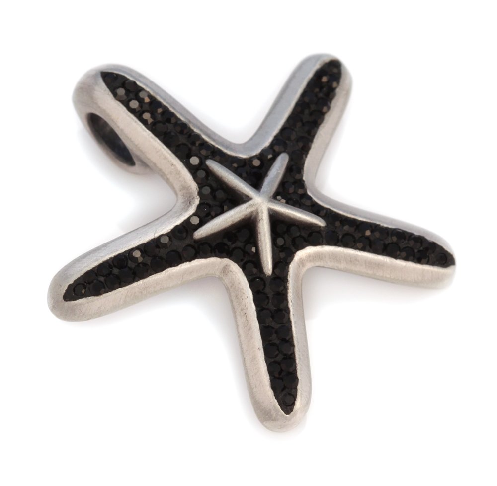 Ocean Celeste Crystal Starfish Pendant - Elegant Beach Jewelry for Summer