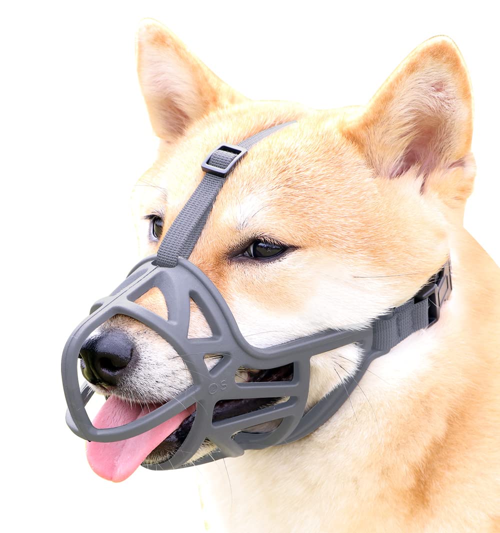 Breathable Dog Muzzle for Small Medium Large & XL Dogs - Anti Biting Chewing Barking Humane Basket Muzzle - Perfect for Training, Grooming & Vet Visits