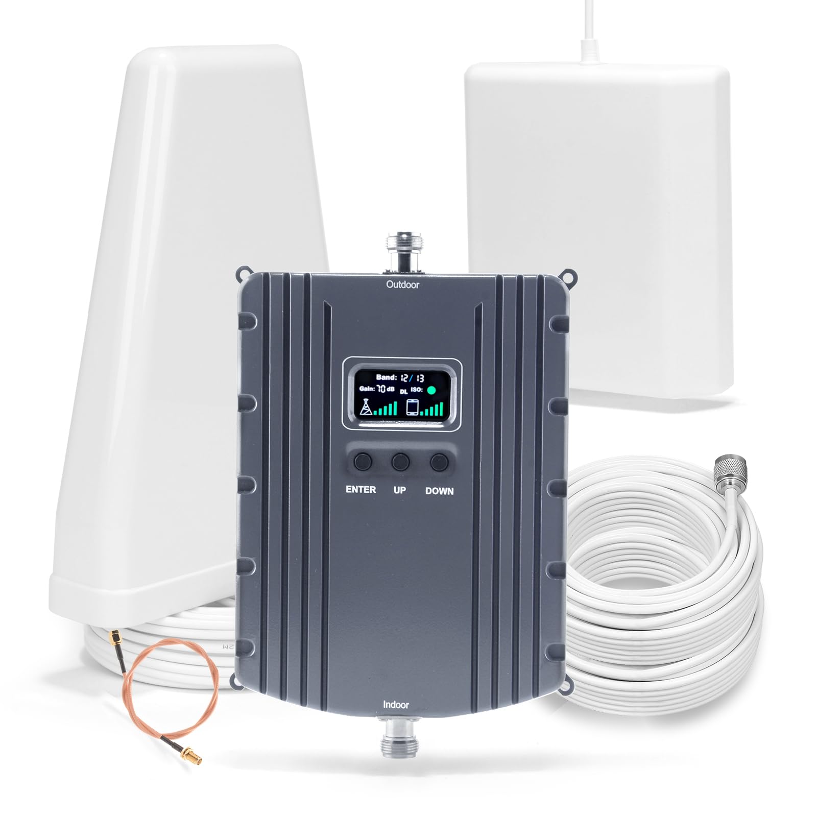 FCC Approved Cell Phone Signal Booster for Home - Up to 5500 Sq Ft Coverage | Supports Band 2/25/4/66/5/12/17/13 | Compatible with All U.S. Carriers & Boosts 5G/4G LTE | Perfect for Rural Areas, Basements & Large Homes