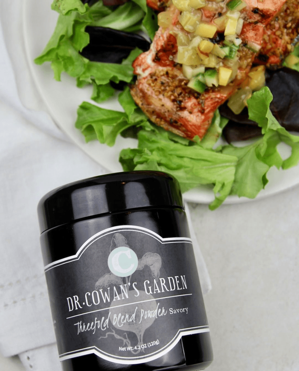 Organic Threefold Blend Powder - Savory Superfood Mix for Smoothies, Soups & Baking | Vegan, Gluten-Free, Non-GMO | Boost Energy & Digestion Naturally