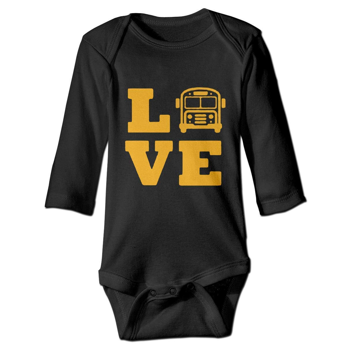 Adorable School Bus Print Long Sleeve Bodysuit for Newborns & Infants - Soft Baby Onesie for Boys & Girls - Perfect for Daycare, Photo Shoots & Family Outings