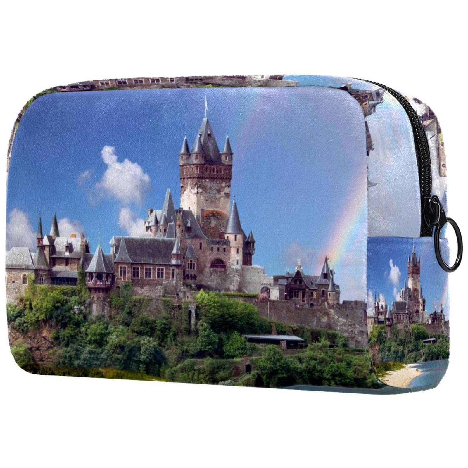 Waterproof Cotton Makeup Pouch for Women - Large Capacity Cosmetic Bag with Zipper for Travel, Beach, Business Trips | Perfect for Toiletries, Makeup Brushes & Travel Essentials