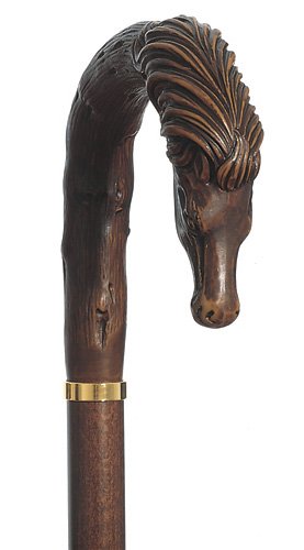 KensingtonRow Premium Wooden Walking Cane with Elegant Horse Head Handle - Comfortable & Durable Mobility Aid for Seniors & Adults - Perfect for Hiking, Fashion Accessory, and Daily Support