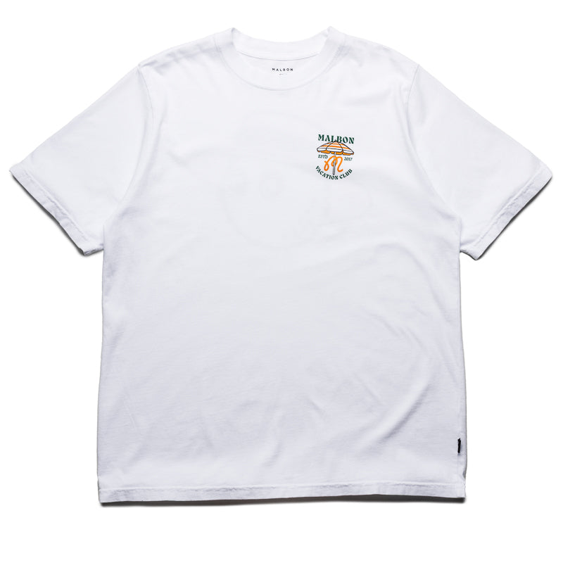 Malbon Golf Vacation Club Tee - Premium White Cotton Golf Shirt for Men | Perfect for Golf Courses, Resorts & Casual Wear