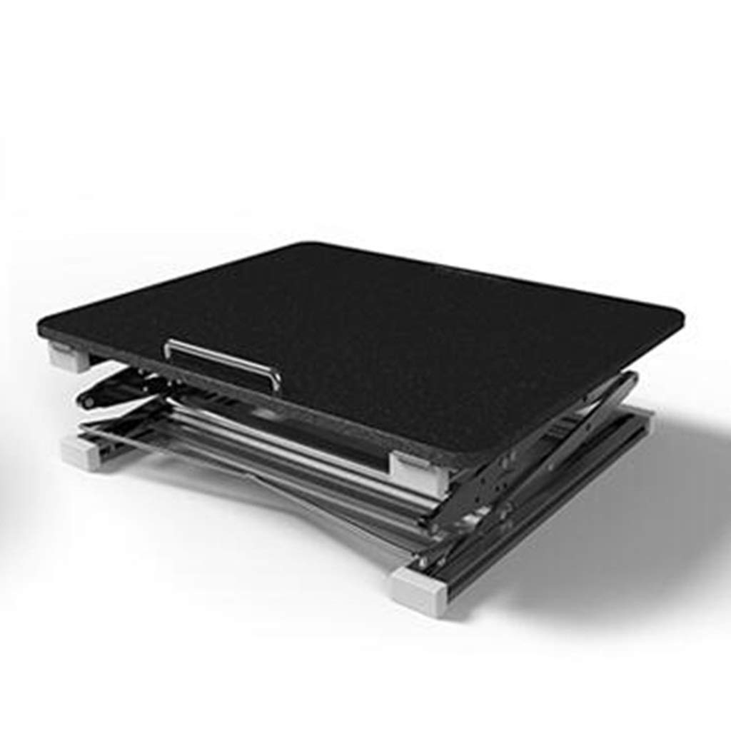 HUOQILIN Adjustable Laptop Stand for Desk - Ergonomic Foldable Computer Riser with Height Adjustment, Portable Laptop Holder for Home & Office (Black) - Perfect for Workstations, Standing Desks, and Improved Posture