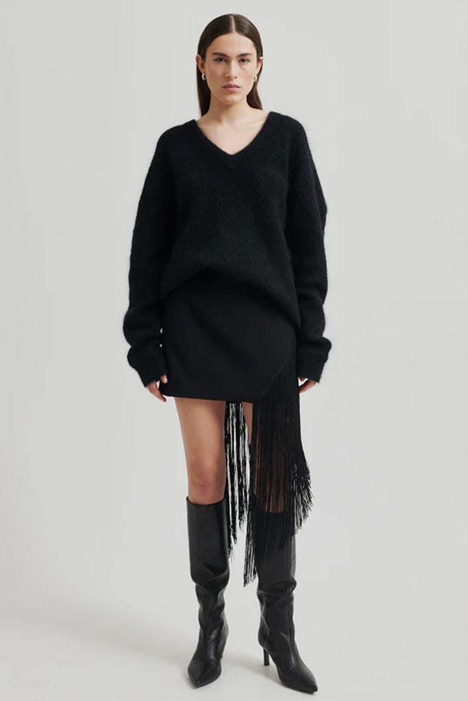 Frullo Skirt for Women - Black A-Line Skirt | Perfect for Casual Wear, Office & Date Night Outfits