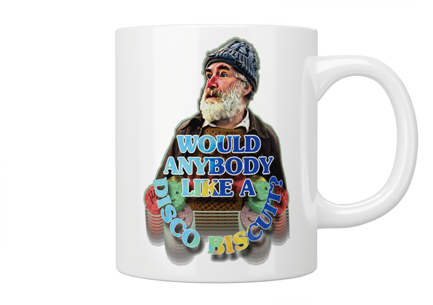 Brassic: Farmer Jim 'Would Anybody Like A Disco Biscuit?' Novelty Coffee Mug - Perfect for Tea & Coffee Lovers, Funny Gift for Office, Home, or Parties
