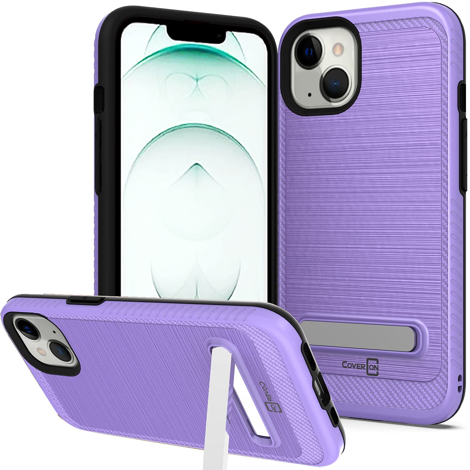 Premium Metal Magnetic Stand Case for Apple iPhone 13 Mini - Shockproof Rugged Protective Cover (Purple) | Perfect for Work, Travel & Outdoor Adventures