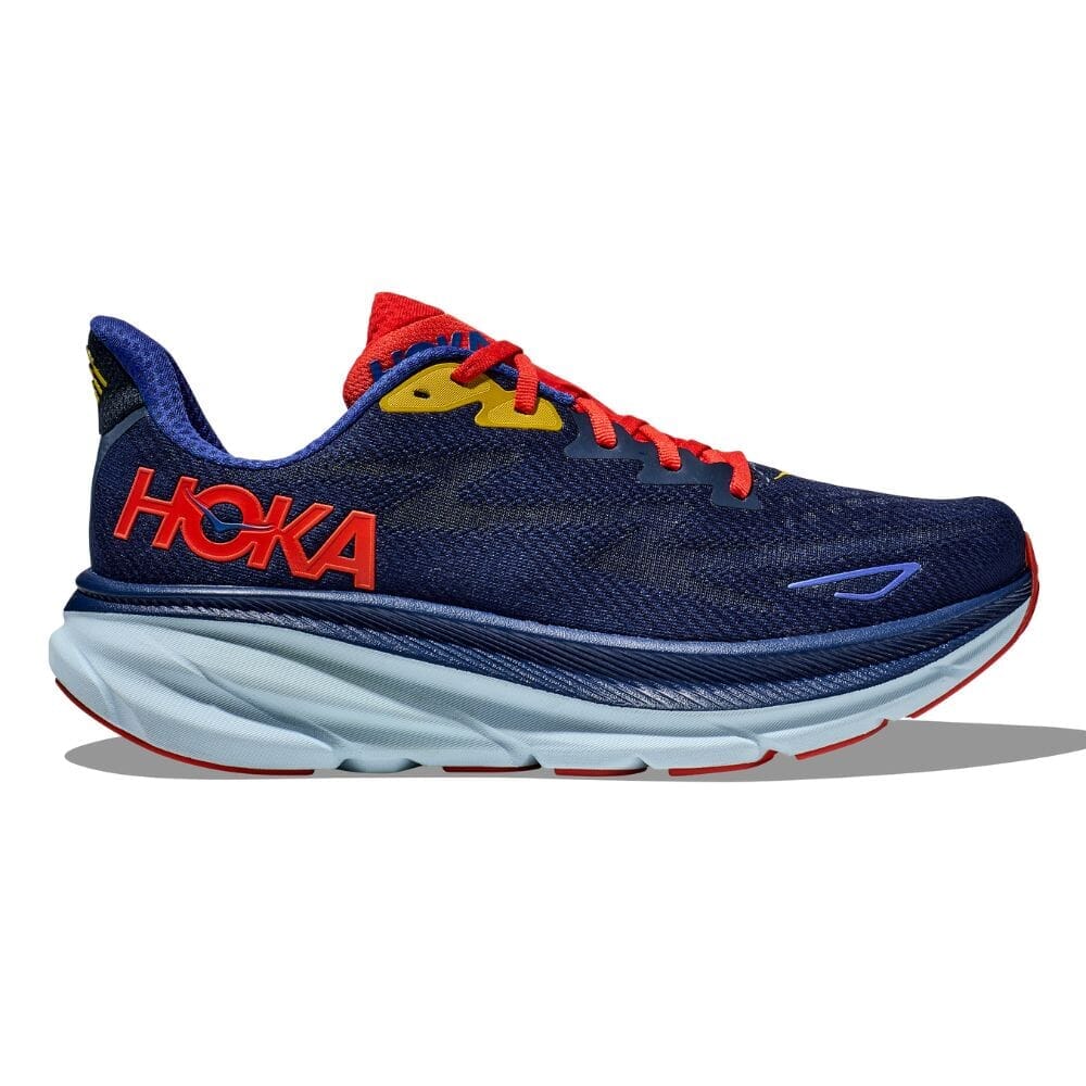 Hoka Men's Clifton 9 Wide Running Shoes - Lightweight Cushioned Sneakers for Road & Trail | Perfect for Jogging, Gym Workouts & Daily Walking