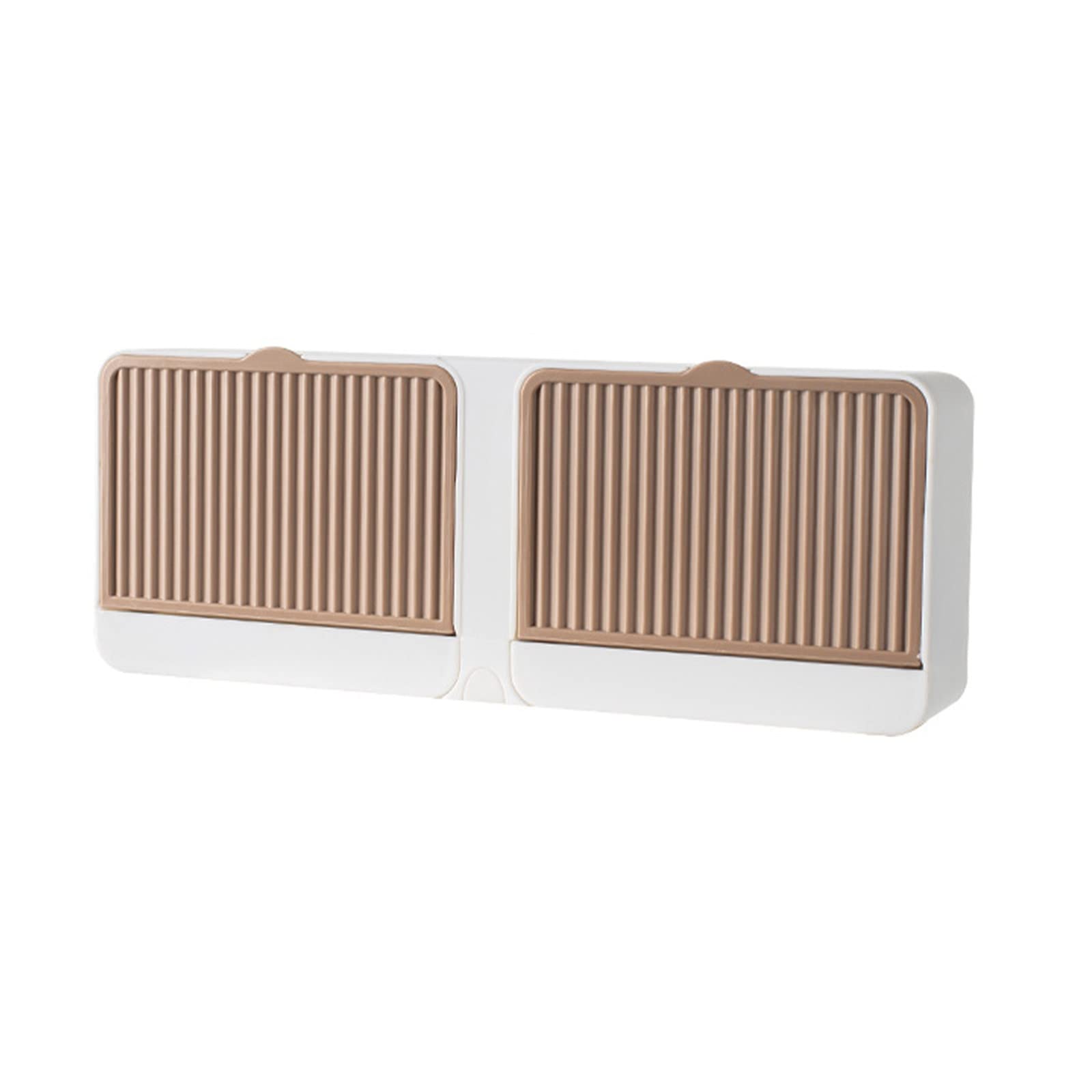 Pomobie Soap Dish Holder - No Drill Wall Mounted Self-Draining Soap Case for Shower, Bathroom & Kitchen - Includes Hook & Towel Bar - Keeps Soap Bars Dry (Brown, One Size) - Perfect for Small Bathrooms, RV Showers & Kitchen Sinks