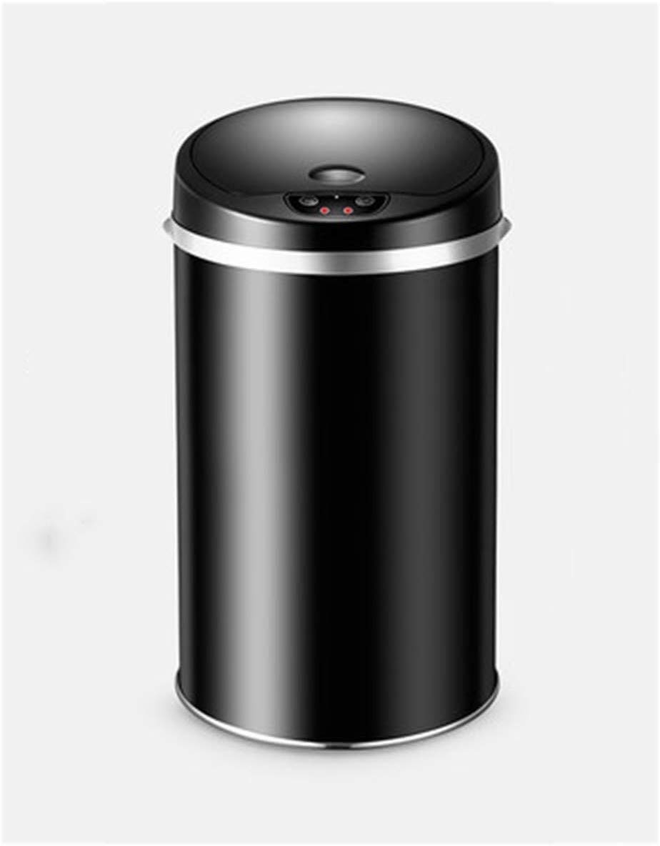 BYCDD Smart Induction Trash Can - Automatic Sensor Garbage Bin for Home, Kitchen, Living Room & Bedroom - Hands-Free Touchless Waste Bin with Motion Detection - Perfect for Modern Homes & Offices (Black)