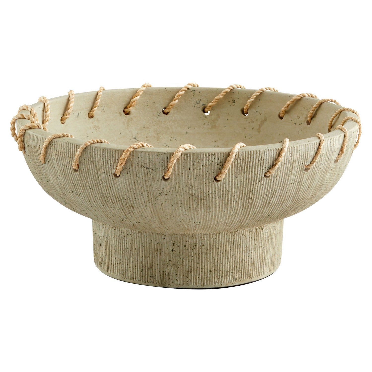 Cyan Design 11587 Eratos Bowl - Grey Ceramic Decorative Bowl for Home Decor, Centerpiece, Fruit Display, and Tabletop Decorations