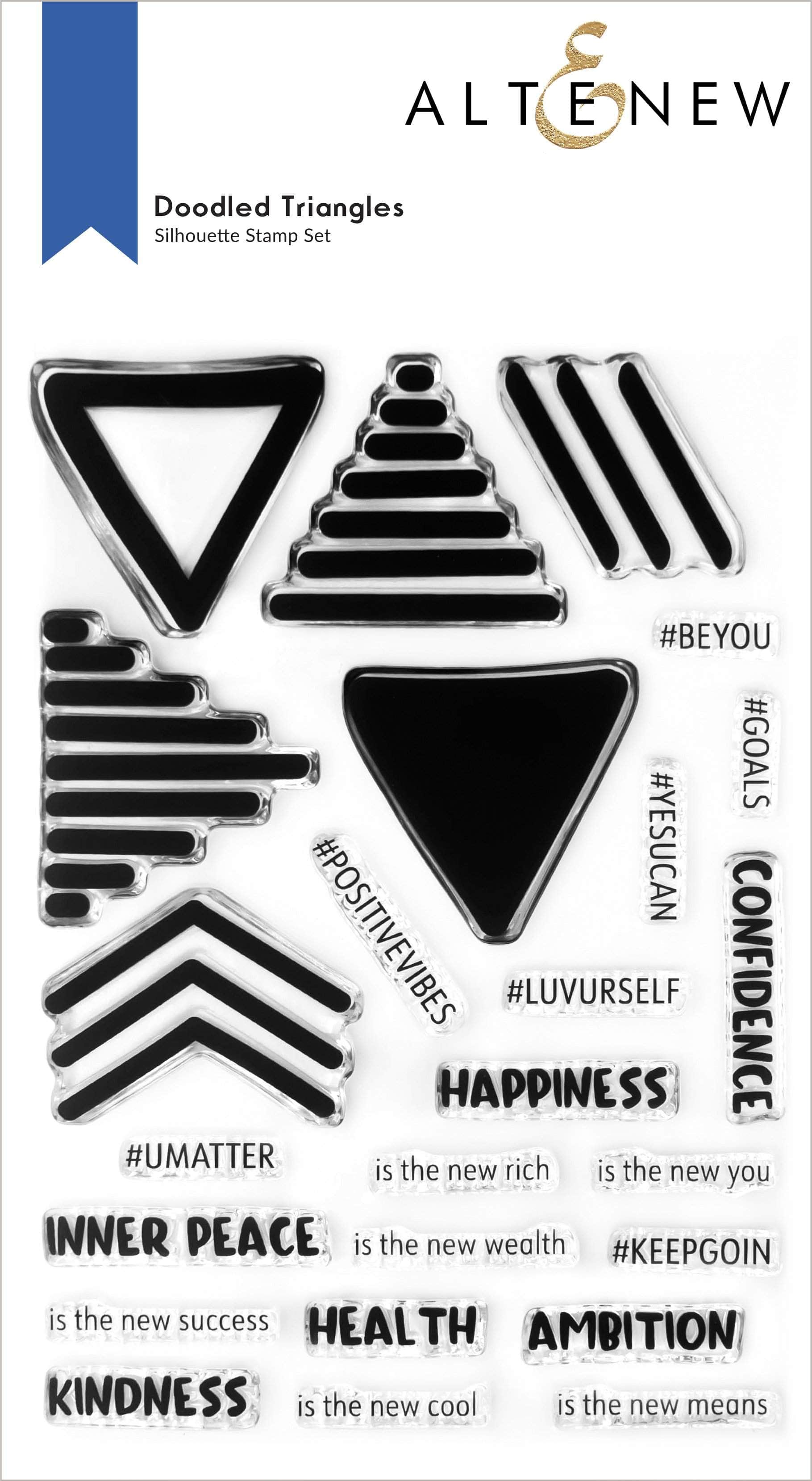 Creative Doodled Triangles Stamp Set for Scrapbooking, Card Making & DIY Crafts - Handmade Rubber Stamps for Artists & Crafters