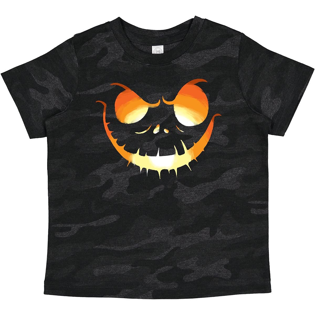 Spooky Orange Baby T-Shirt with Wicked Smile Pumpkin Design - Perfect for Halloween Costumes & Fall Family Photoshoots