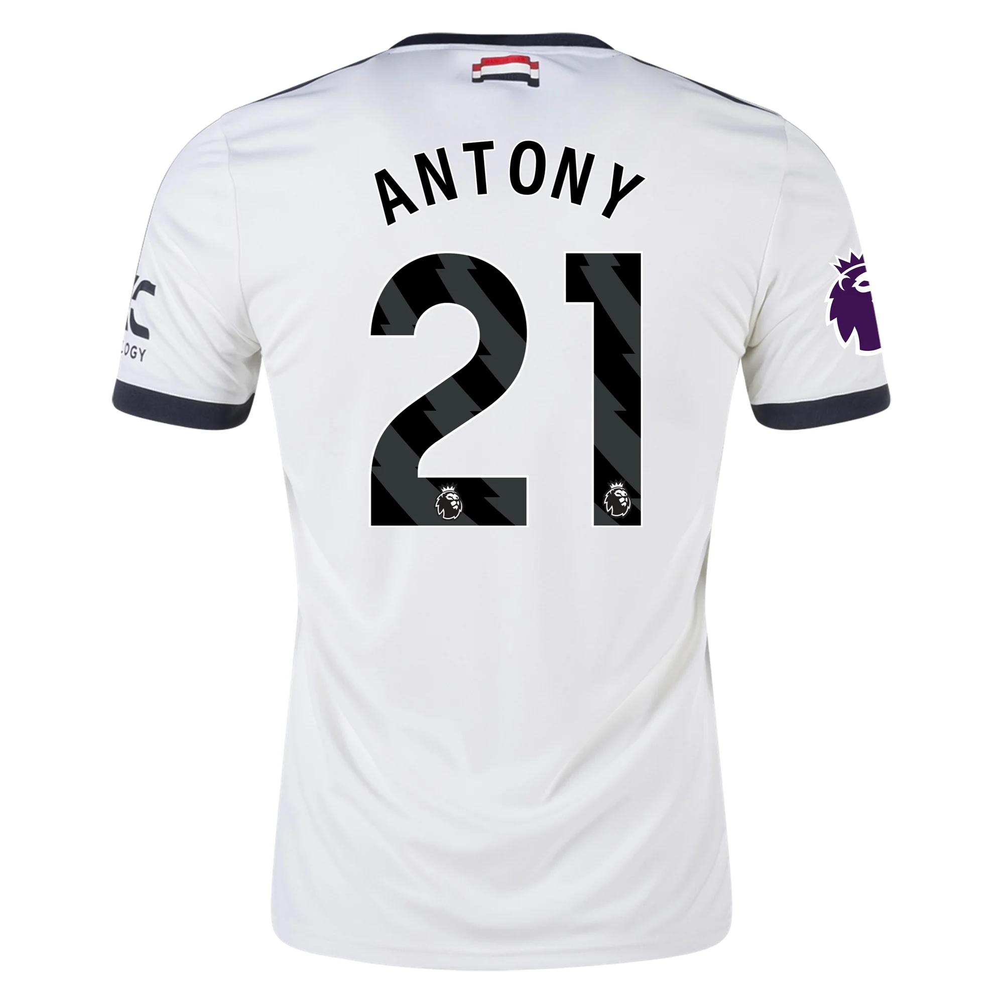 Adidas Manchester United Antony Third Jersey 2024/25 with EPL Patch - Official Off-White Soccer Shirt for Fans & Players - Perfect for Matchdays, Training & Football Enthusiasts
