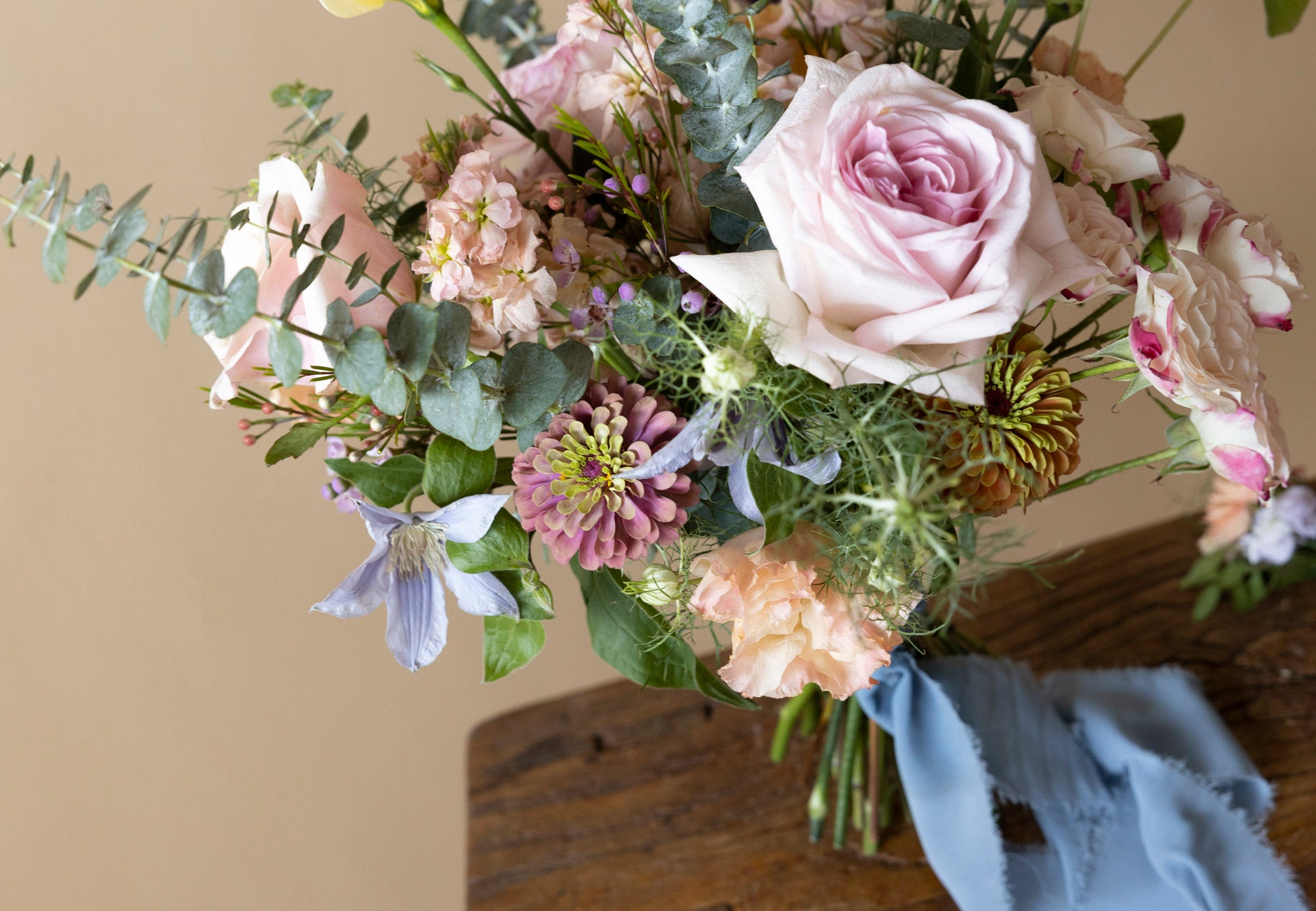 Elegant Great Dixter Pastels Bridal Bouquet - Handmade Silk Wedding Flowers for Brides, Bridesmaids & Wedding Decor