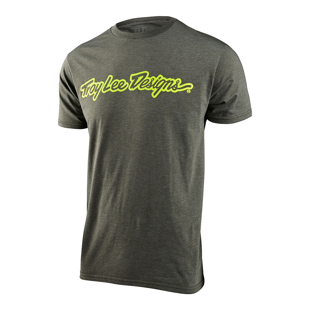 Premium Short Sleeve T-Shirt for Men - Signature Olive Heather Cotton Blend - Casual Wear, Gym & Everyday Comfort