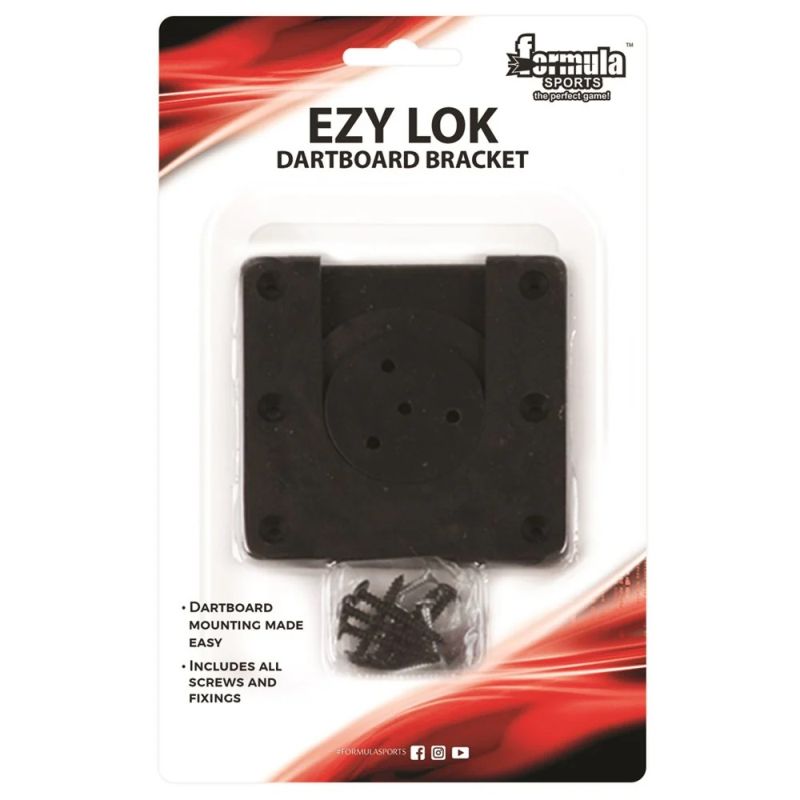 Formula Ezy Lok Dartboard Bracket - Heavy Duty Steel Mounting Kit for Professional & Home Dart Boards - Perfect for Game Rooms, Bars, and Indoor Sports Areas