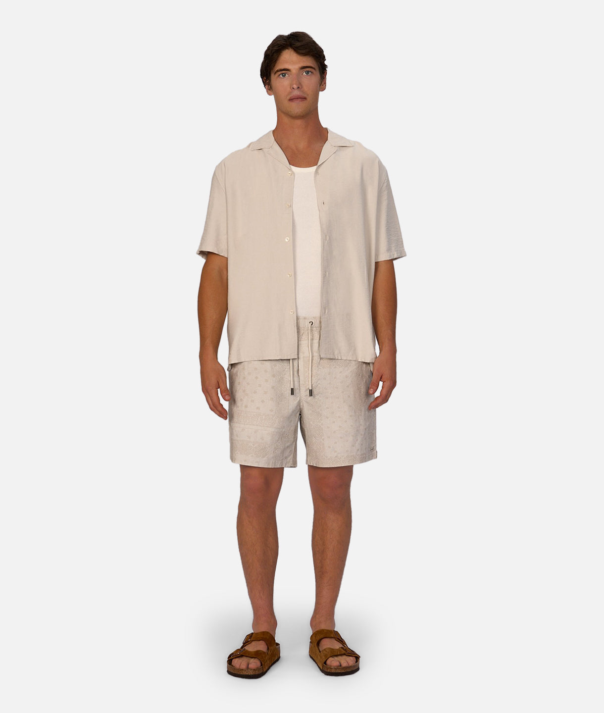 Winona Swim Shorts for Men - Quick-Dry Sand Wheat Color - Perfect for Beach, Pool, and Summer Vacations