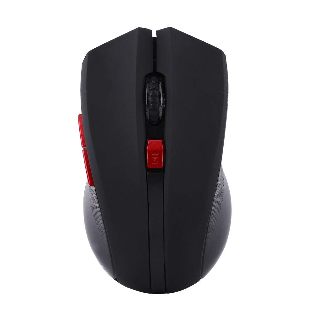 Wireless Gaming Mouse - 2.4GHz Ergonomic Optical Mouse with 10-15M Range, Portable Mechanical Mouse for PC, Laptop, Mac - Perfect for Gaming, Office Work & Home Use (Black)