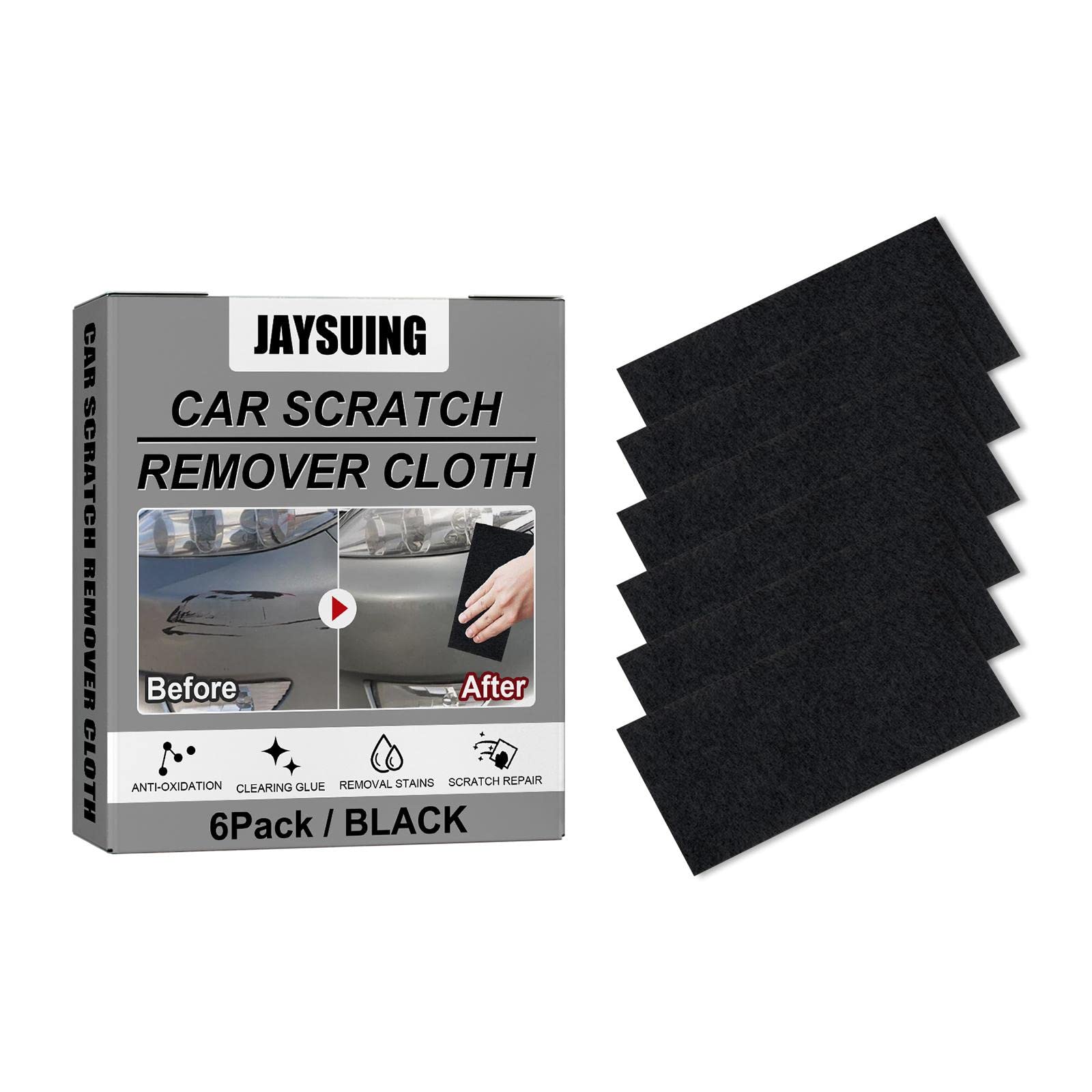6 Pack Nano Sparkle Cloth for Car Scratches - Scratch Repair & Polishing Cloth for Cars, Motorcycles & Boats - Removes Water Spots, Rust & Swirl Marks - Perfect for DIY Auto Detailing, Headlight Restoration & Paint Correction - Great for Home Garage, Professional Detailing & Outdoor Vehicle Care - Ideal for Car Enthusiasts, Auto Shops & Marine Maintenance