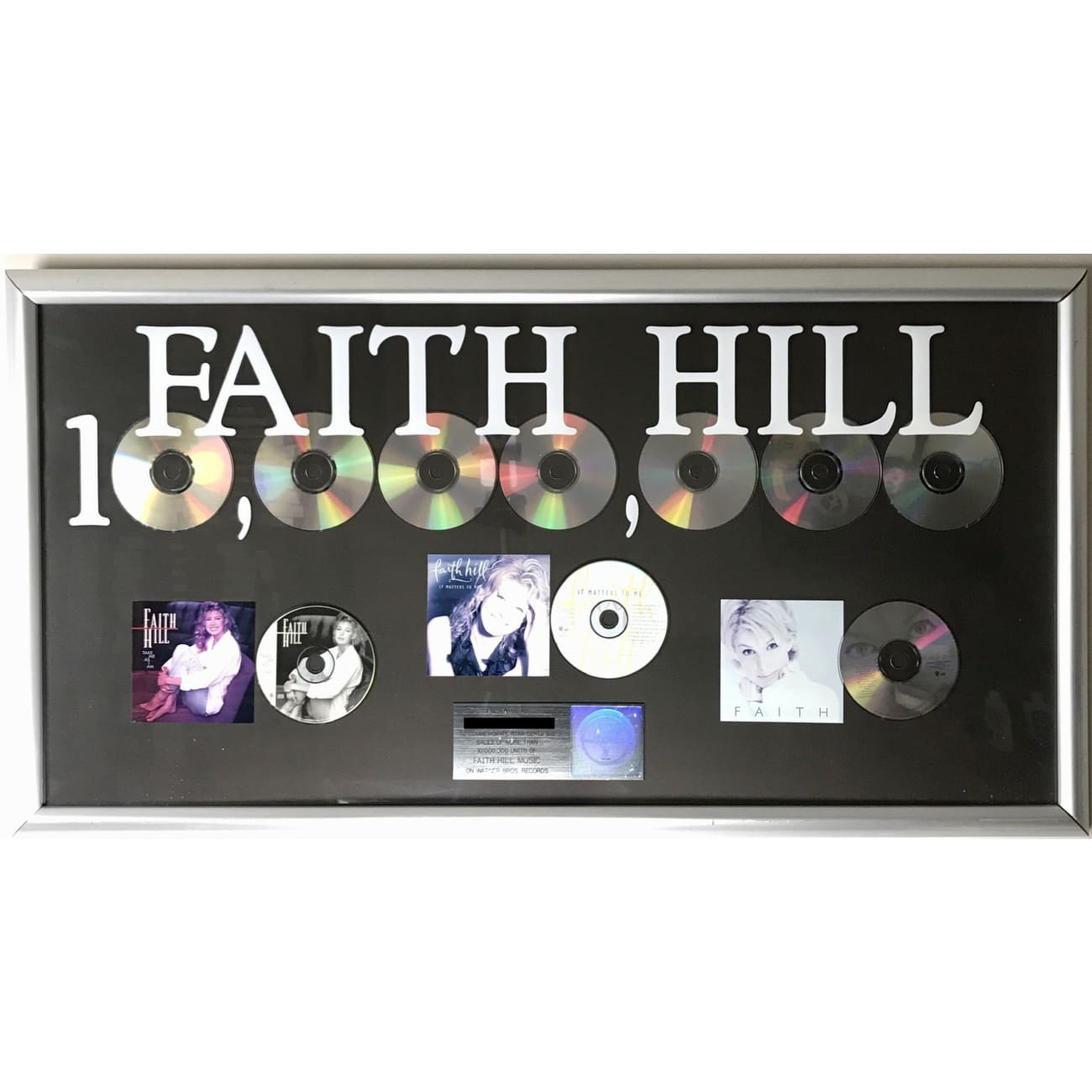 Faith Hill 10x Multi Platinum Album Award - RIAA Certified Music Trophy for Display & Collection - Perfect for Fan Gifts, Music Room Decor, and Award Ceremonies